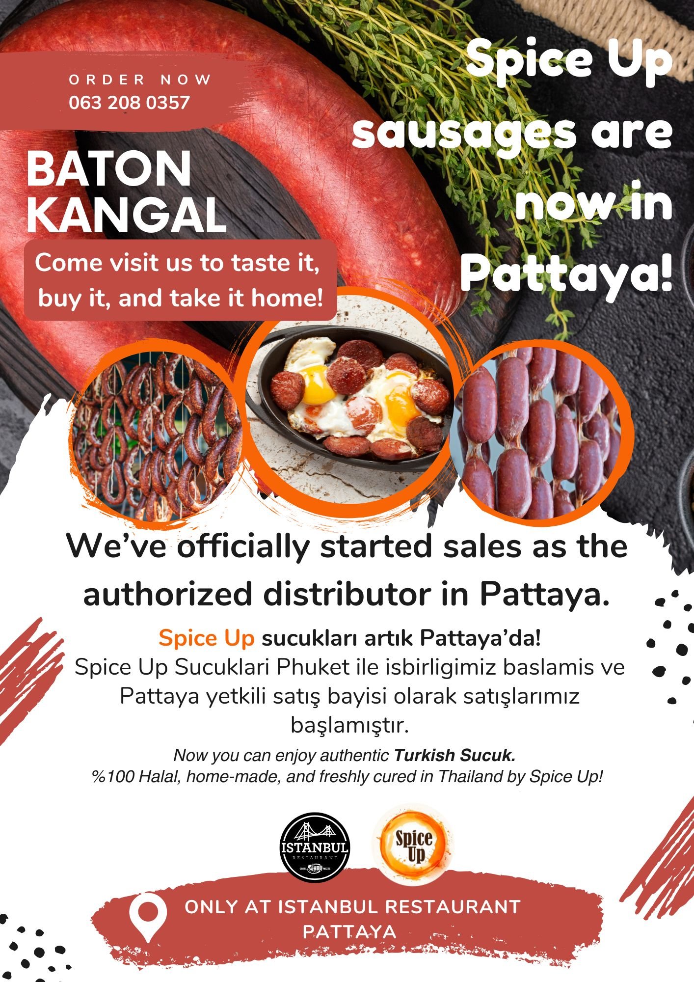 Spice Up Turkish Sucuk - Now available in Pattaya